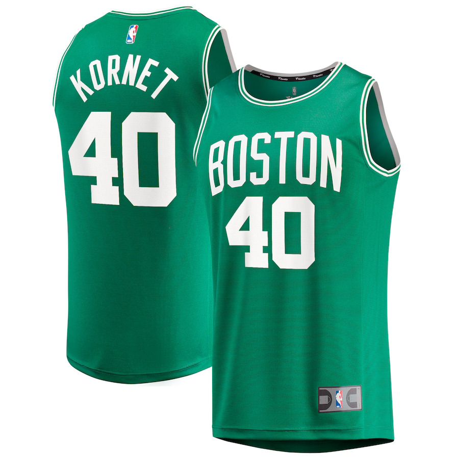 Men Boston Celtics 40 Luke Kornet Fanatics Branded Kelly Green Fast Break Replica NBA Jersey